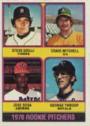 1976 Topps Baseball Cards      591     Steve Grilli/Craig Mitchell/Jose Sosa/George Throop RC